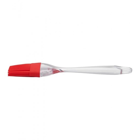 Pincel De Silicone 22cm Vermelho Com Cabo Acrílico Mimo Style